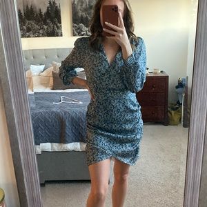Floral wrap style dress